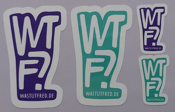 Was-tut-FreD-Aufkleber (lila und türkis)